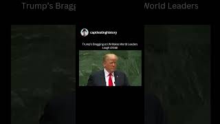 Trump’s Bragging at UN Makes World Leaders Laugh 2018 Trump UN speech laughter America US [upl. by Airehs]