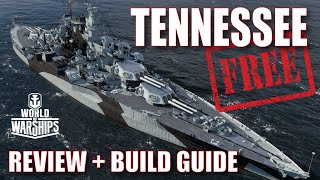 USS Tennessee US Navy Battleships World of Warships Review Build Guide [upl. by Mraz]