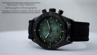 Blancpain Fifty Fathoms Bathyscaphe Chronographe Flyback 436mm 52000153B52A [upl. by Souvaine758]