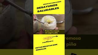 5 Desayunos SALUDABLES con avena para PERDER PESO  Recetas fáciles y nutritivas shorts [upl. by Atihcnoc]