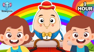 Humpty Dumpty Song  1 HOUR LOOP  🌈 Nursery Rhymes amp Kids Songs [upl. by Gabriela]