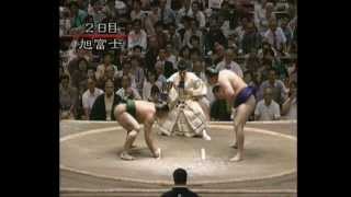 Wakahanada vs Asahifuji  Aki 1991 若花田 対 旭富士 [upl. by Lea]