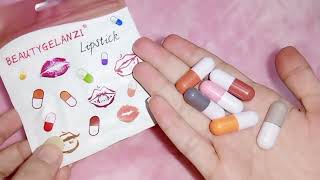 TRENDING🔥 MINI CAPSULE💊 LIPSTICK💄 VIRAL CAPSULE LIPSTICK VELVET PILLS💊 LIPSTICK BEAUTYGLANZI 👄 [upl. by Nilam]