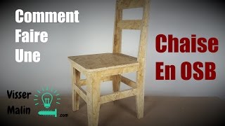 Comment faire une chaise en OSB [upl. by Idurt793]