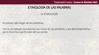 Definición de la Etimología [upl. by Rosse]