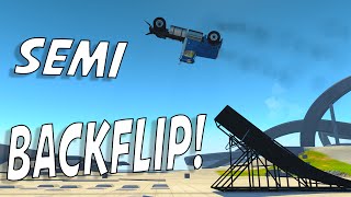 SEMI BACKFLIP  BeamNG Drive Backflip Ramp Crashes and Funny Moments [upl. by Leelah]