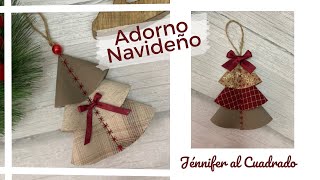 Adornos navideños con tela 🎄 Christmas Decorations with fabric 🎄 Christmas Tree ornament 🎄 [upl. by Obadias]