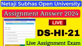 DS HI 21 Assignment 2024  DS HI 21 history assignment answer 2024  nsou assignment answersDSHI21 [upl. by Alset]