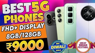 Top 5 Best 5G Phone Under 9000 in Flipkart Big Diwali Sale amp Amazon Sale [upl. by Nomannic]