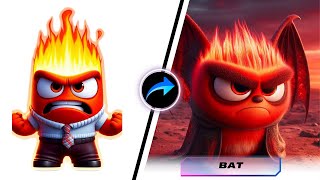 Bat Transformations in Inside Out 2 Emotional Night Flights 🦇 Inside Out 2 Characters as Bats [upl. by Scoville]