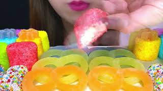 ASMR MUKBANG  Honey Jelly Candy Dessert butterfly amber candy and gummy [upl. by Sallad]