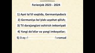 Ferienjob 2024yil [upl. by Irodim]