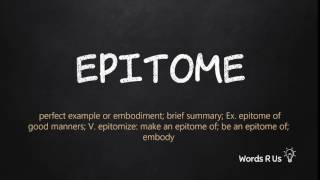 How to Pronounce EPITOME in American English [upl. by Meredeth]