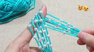 I made 50 in one day and Sold them all Ingenious idea with pearl bead and yarn  Amazing trick [upl. by Nipha435]