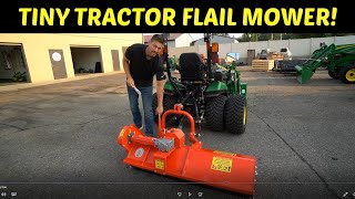 OFFSET FLAIL MOWERS FOR TINY TRACTORS 👨‍🌾🚜👩‍🌾 [upl. by Yllac60]