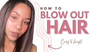 How To  Blow Out Hair with straightener like a PRO [upl. by Arreit593]