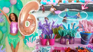 MAGICAL MERMAID POOL PARTY  Ziyas 6th Birthday [upl. by Ayikahs]