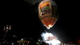 Crowds dice with death at Myanmars explosive fire balloon festival [upl. by Carce]