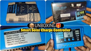 Unboxing Video 2024  amiciSmart Solar Charge Controller 30A 12V24V LCD Display and 3A 2 USB Ports [upl. by Jegger223]