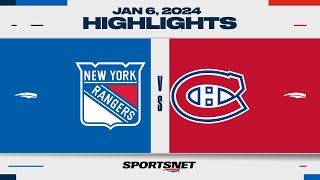 NHL Highlights  Rangers vs Canadiens  January 6 2024 [upl. by Ais796]