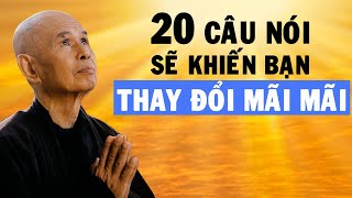 THIÊN ĐẠO Thiền sư Thích Nhất Hạnh và 20 câu nói SẼ KHIẾN BẠN THAY ĐỔI [upl. by Koehler]