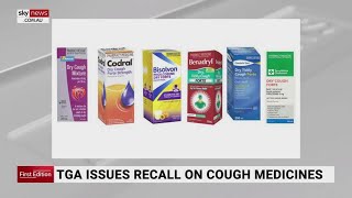 TGA issues recall for dozens of cough medicines [upl. by Llenrahc]