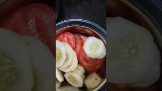 Curd rice with salad simple lunch lunchdinner lunchbox trending viralvideo shortsvideo reel [upl. by Ulphi533]