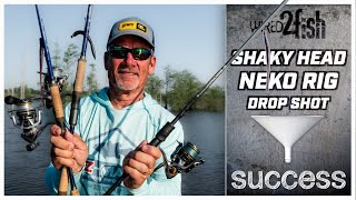 Master Finesse Fishing Shaky Head Neko Rig and Drop Shot [upl. by Susie]