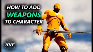 How To Add Weapon to Character in Unreal Engine 5 Quick Tutorial [upl. by Adah411]