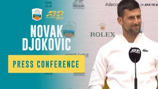 Novak Djokovic Third Round Press Conference  Rolex Monte Carlo Masters 2024 [upl. by Kappenne]