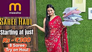 Meesho Saree Haul 🙆‍♀️💕 Honest Review  snappygirls trending meesho [upl. by Robinette]