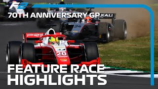 F2 Feature Race Highlights  70th Anniversary Grand Prix [upl. by Esilahc]