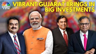 Vibrant Gujarat Global Summit 2024 The Top Investment Announcements  Mukesh Ambani  N18V [upl. by Kciwdahc]