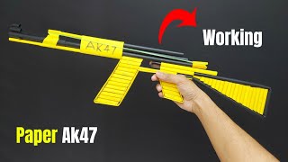 Powerful Paper AK47 Gun That Shoots Paper Bullets  How To Make a Paper AK47 Gun  Easy Paper Gun [upl. by Dombrowski835]