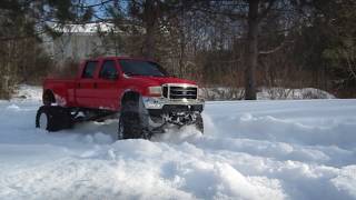 Tamiya F350 Crew Cab Dually in Snow [upl. by Laureen631]