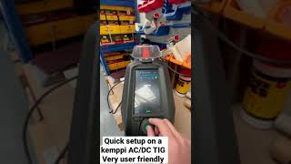 Very quick look at the Kemppi TIG welder user interface [upl. by Afital]