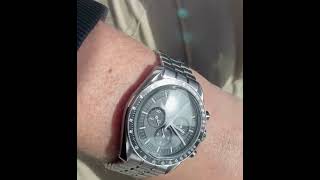 OMEGA Speedmaster 3861 sapphire sandwich at sunshine day [upl. by Haididej]