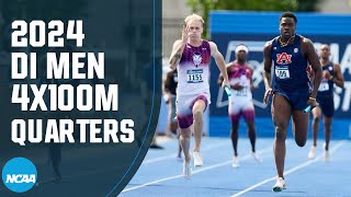 Mens 4x100 relays  2024 NCAA Outdoor Track and Field East and West Quarterfinals [upl. by Adalie]