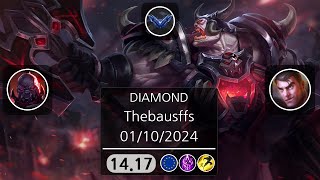 Thebausffs  Sion VS Jayce  RANKED  01102024 [upl. by Ymeon]