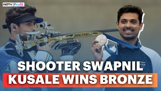 India At OIympics Shooter Swapnil Kusale Wins Bronze I Paris Olympics 2024 News [upl. by Notgnilliw]