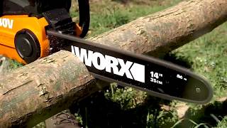 WORX WG384E motosega 40V brushless a batteria [upl. by Erida669]