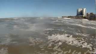 Rescate surfista en temporal del 2 de enero 2013 en Mar del Plata [upl. by Iroak370]