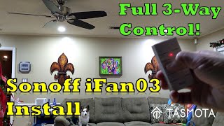 Sonoff iFan03 Install with Complete Fan Speed Control [upl. by Nehgem174]