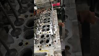 Seat grinding DMax cylinder head valves ready to replace with new valvesโรงกลึงเจียร์บ่า ฝาสูบ [upl. by Nylesoy]