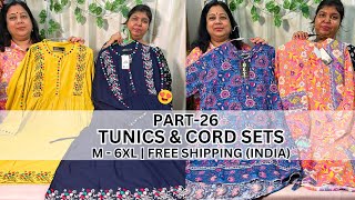 Embroidered Tunics amp Cord Sets  Muslin Cotton amp Rayon Part26 manishafashionline [upl. by Nnylf]