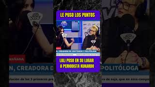 LULI LE PUSO LOS PUNTOS A UN PERIODISTA KUKARDO política argentina milei debates [upl. by Hollenbeck343]