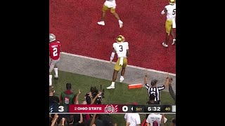 Ohio State WR Emeka Egbuka TD vs Notre Dame  Big Ten Football [upl. by Ahdar]