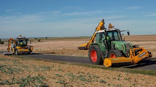 Noremat VSV et Fendt 712 à l’entretien des routes ETA RETAILLEAU [upl. by Anitnerolf]