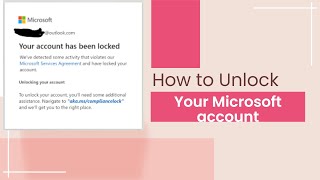 How to Unlock your Microsoft account 2023 fixed lockedaccount microsoft account unlock [upl. by Alegnatal141]