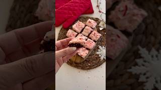 Frosted Peppermint Brownies  Christmas Holiday Baking Cozy Candy Cane Brownies holidaybaking [upl. by Haceber129]